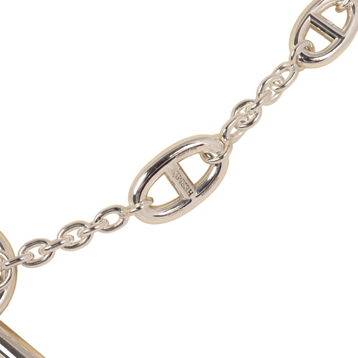 Hermes Farandole Rope Necklace 120 cm Sterling Silver Hardware