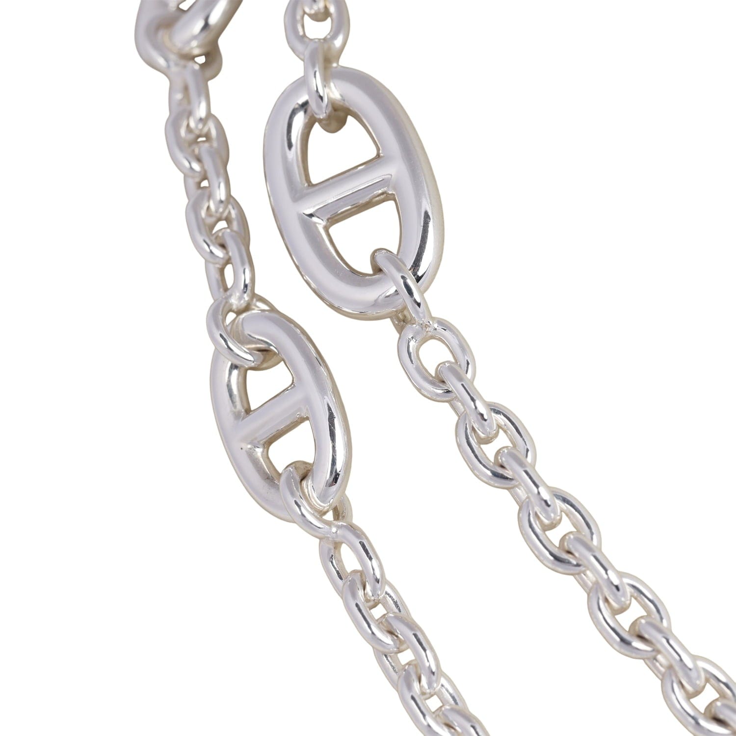 Hermes Farandole Rope Necklace 80 cm Sterling Silver Hardware