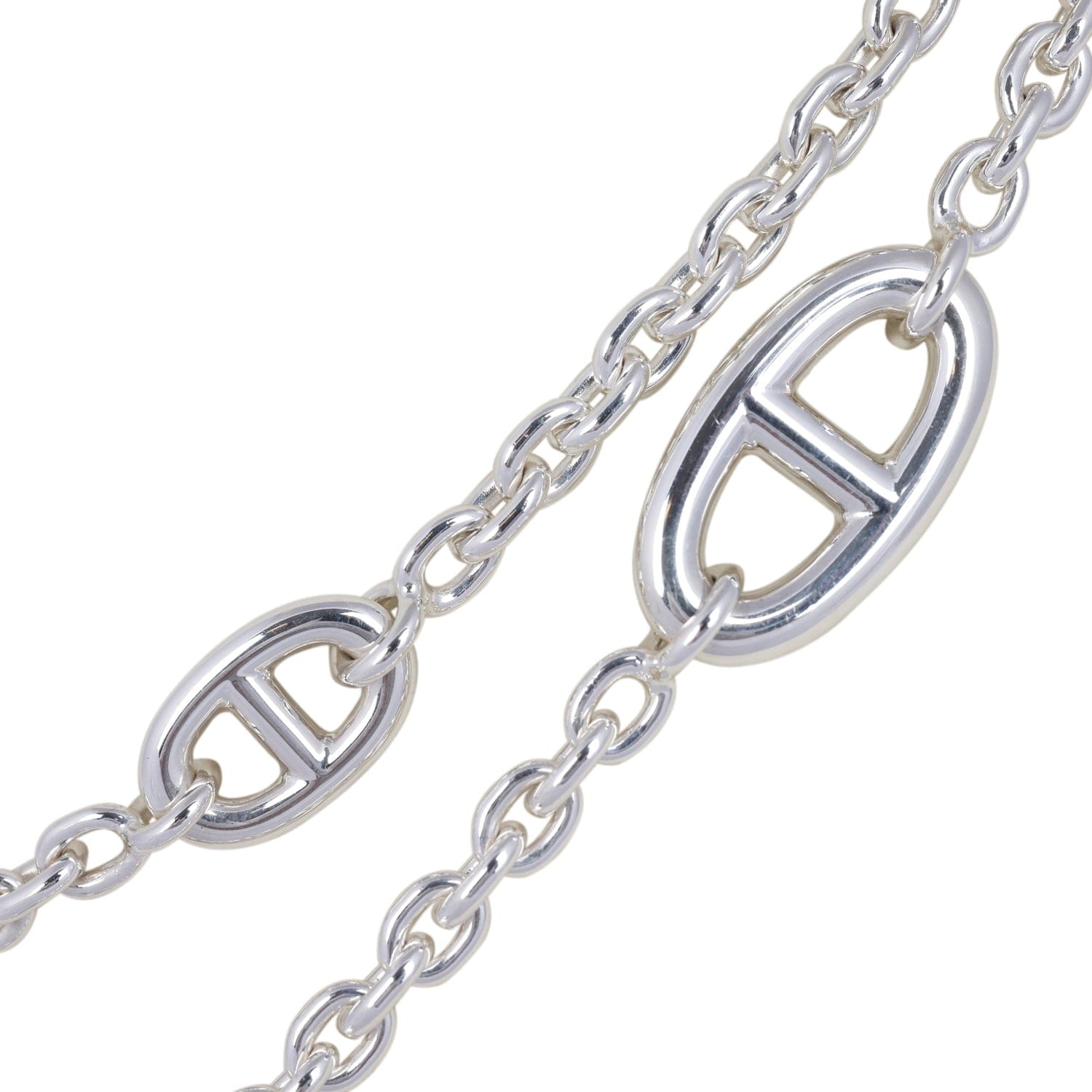 Hermes Farandole Rope Necklace 80 cm Sterling Silver Hardware