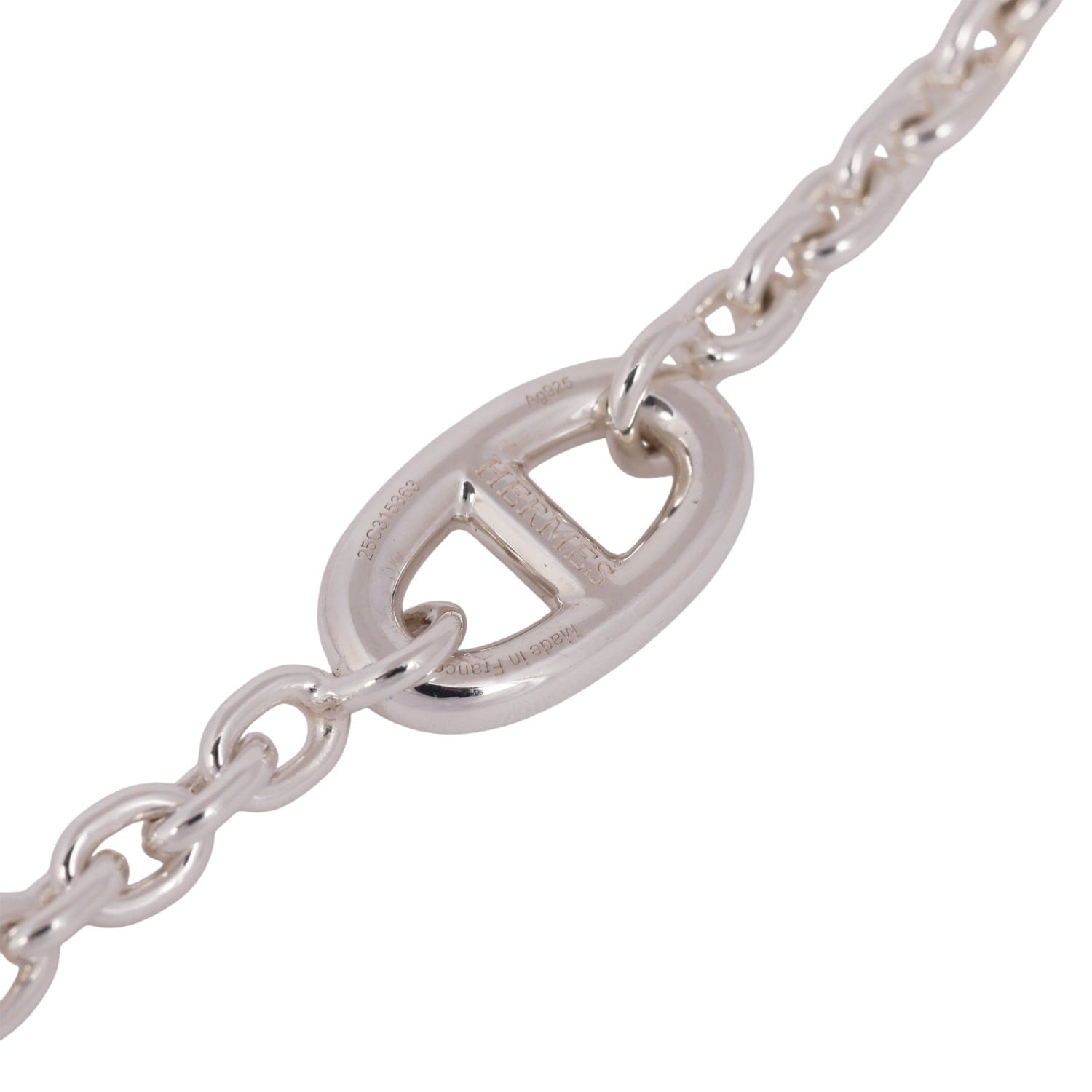 Hermes Farandole Rope Necklace 80 cm Sterling Silver Hardware