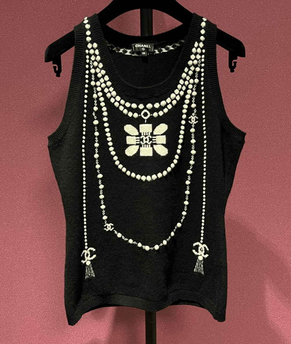 CHANEL 2020 CASHMERE VEST 38 FT102042