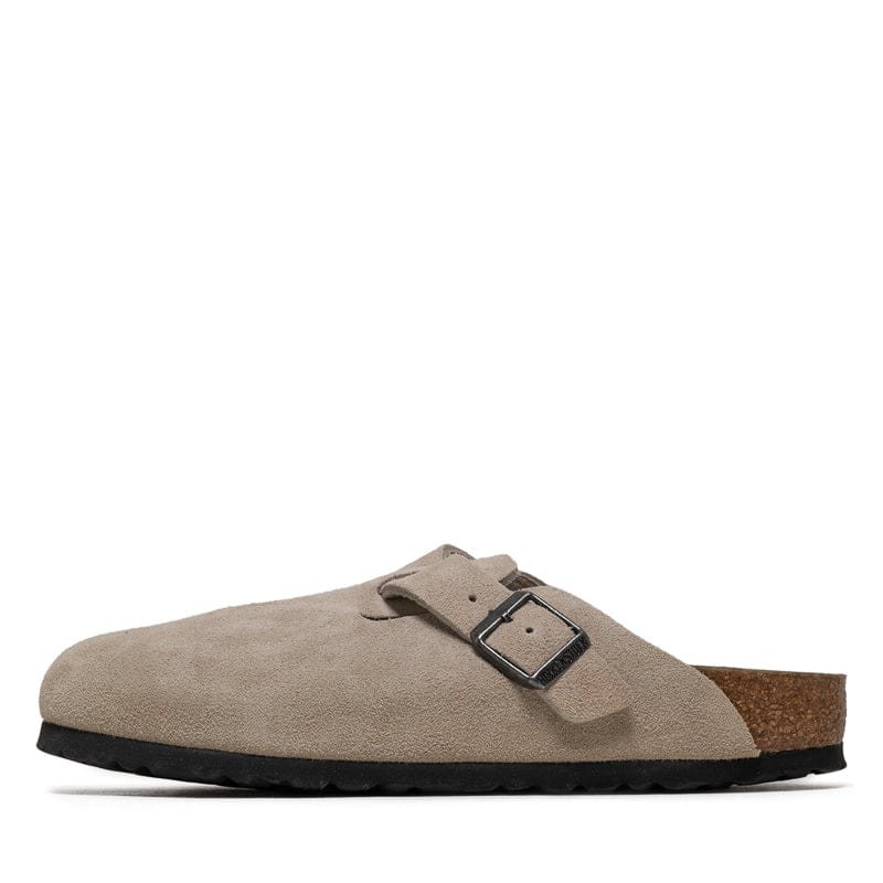 Birkenstock Women's Birkenstock Boston Soft Footbed Suede - Oyster Tonal