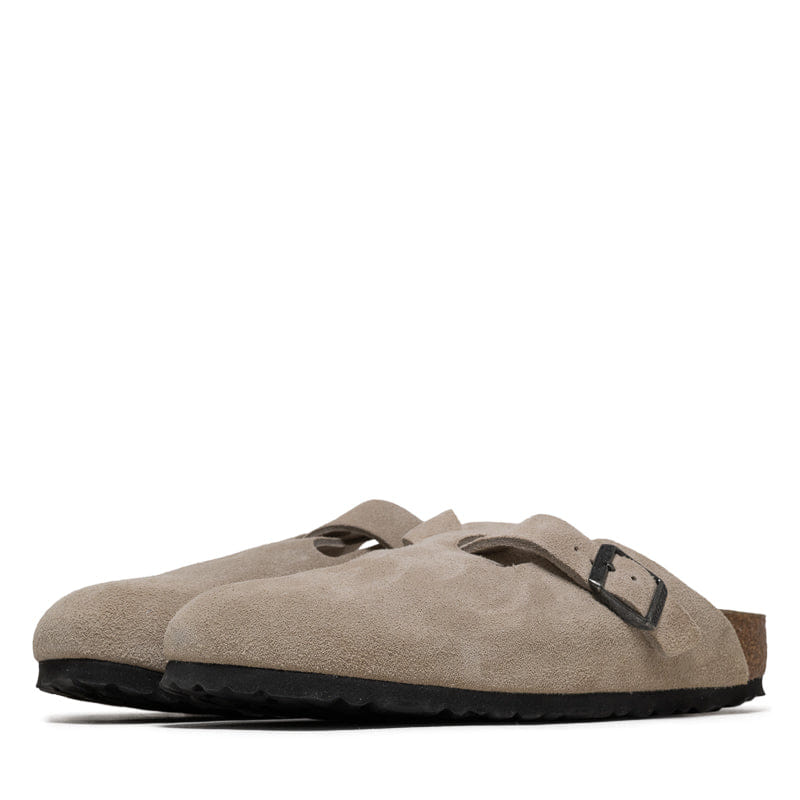 Birkenstock Women's Birkenstock Boston Soft Footbed Suede - Oyster Tonal