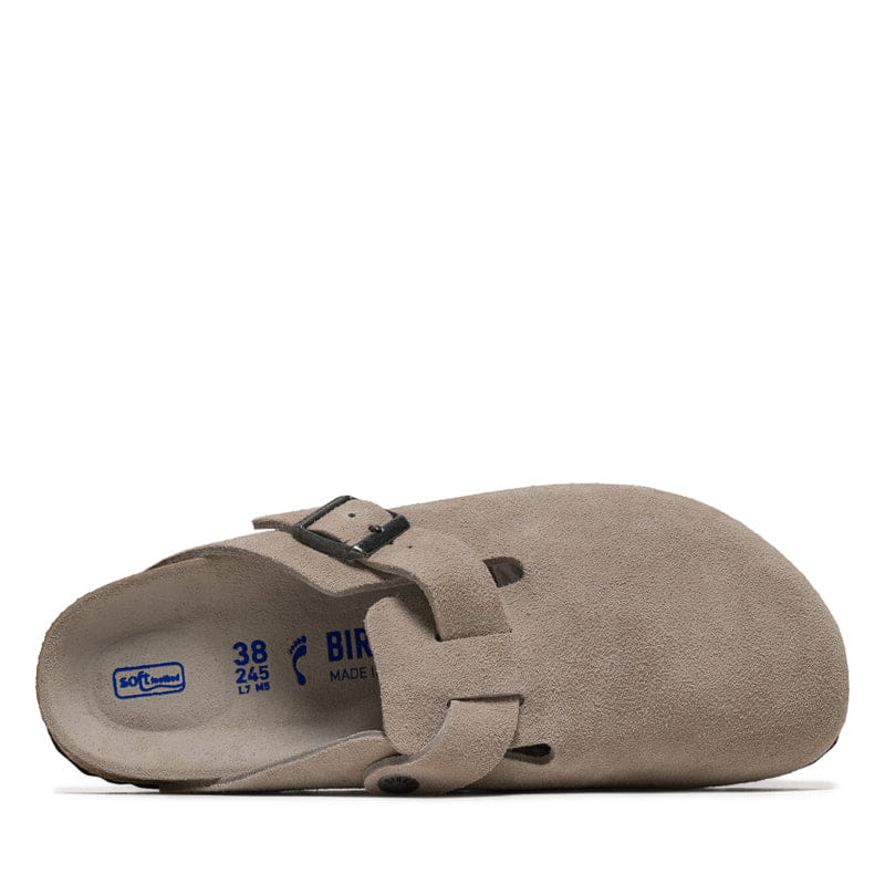 Birkenstock Women's Birkenstock Boston Soft Footbed Suede - Oyster Tonal