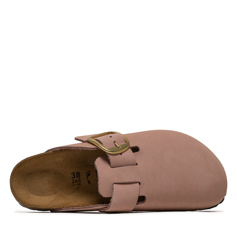 Birkenstock Women's Birkenstock Boston Big Buckle Nubuck - Soft Pink