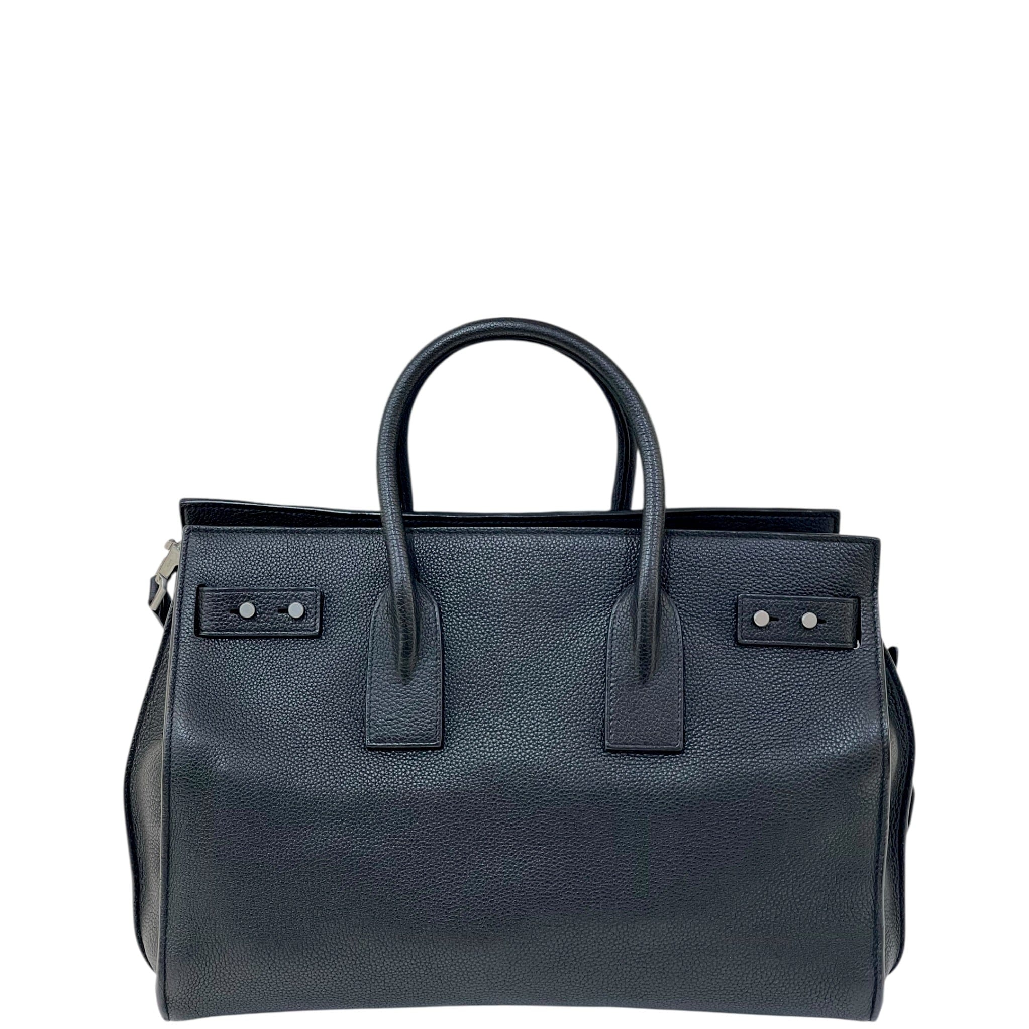 YVES SAINT Laurent Saint Laurent Sac De Jour Large Black Grained Leather