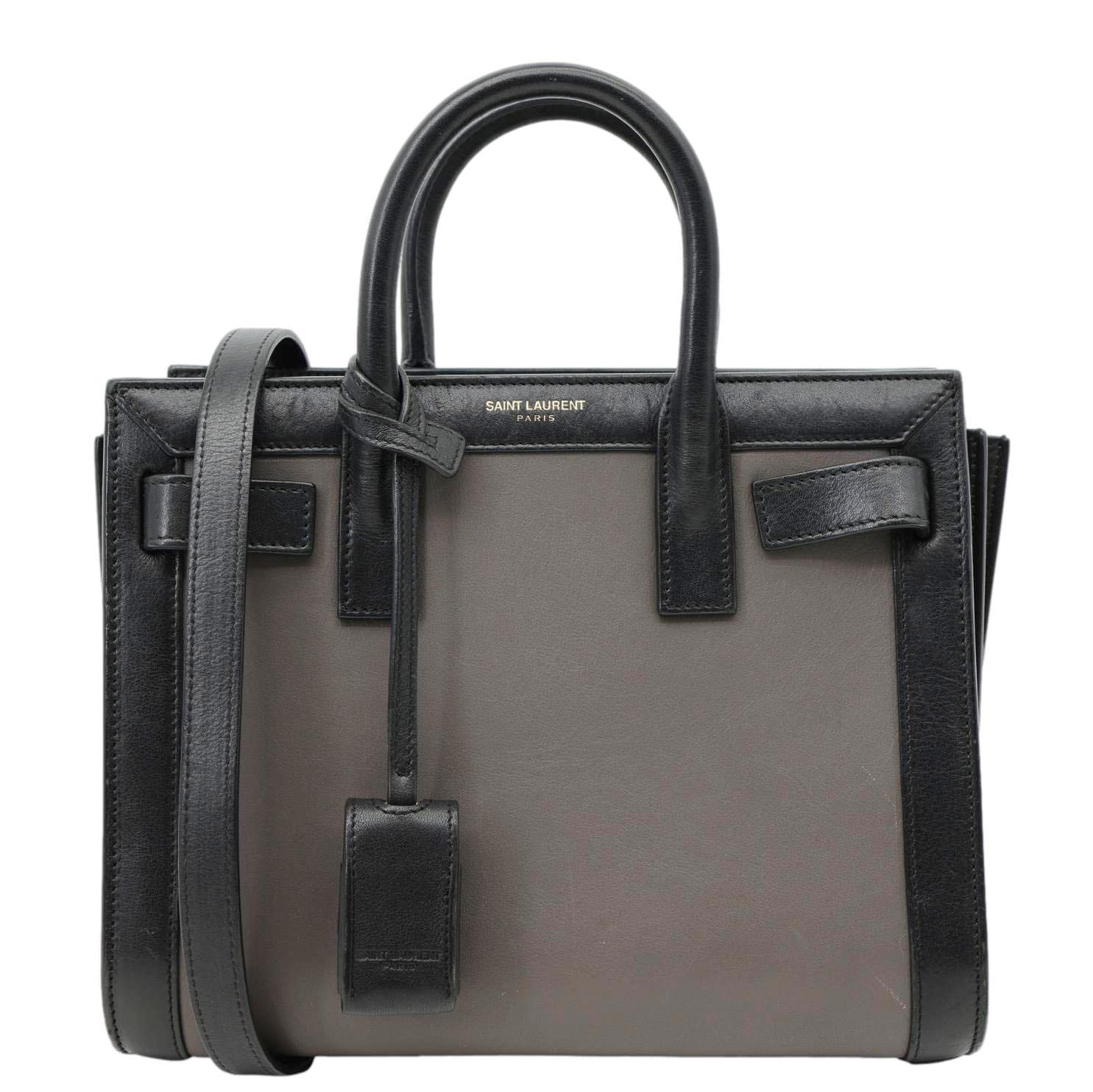 YVES SAINT LAURENT Sac de Jour Nano Leather Satchel Bag Bicolor