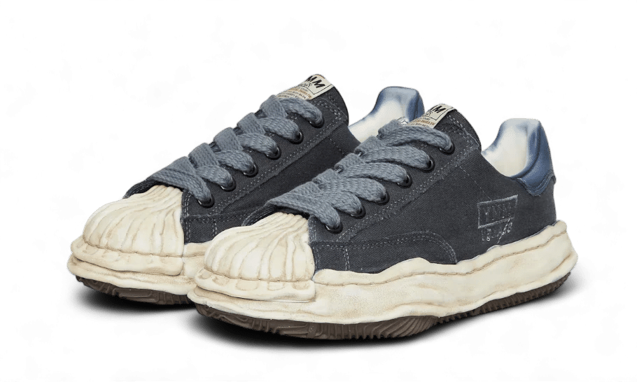 Maison Mihara Yasuhiro Blakey OG Sole Over - Dyed Canvas Low Navy