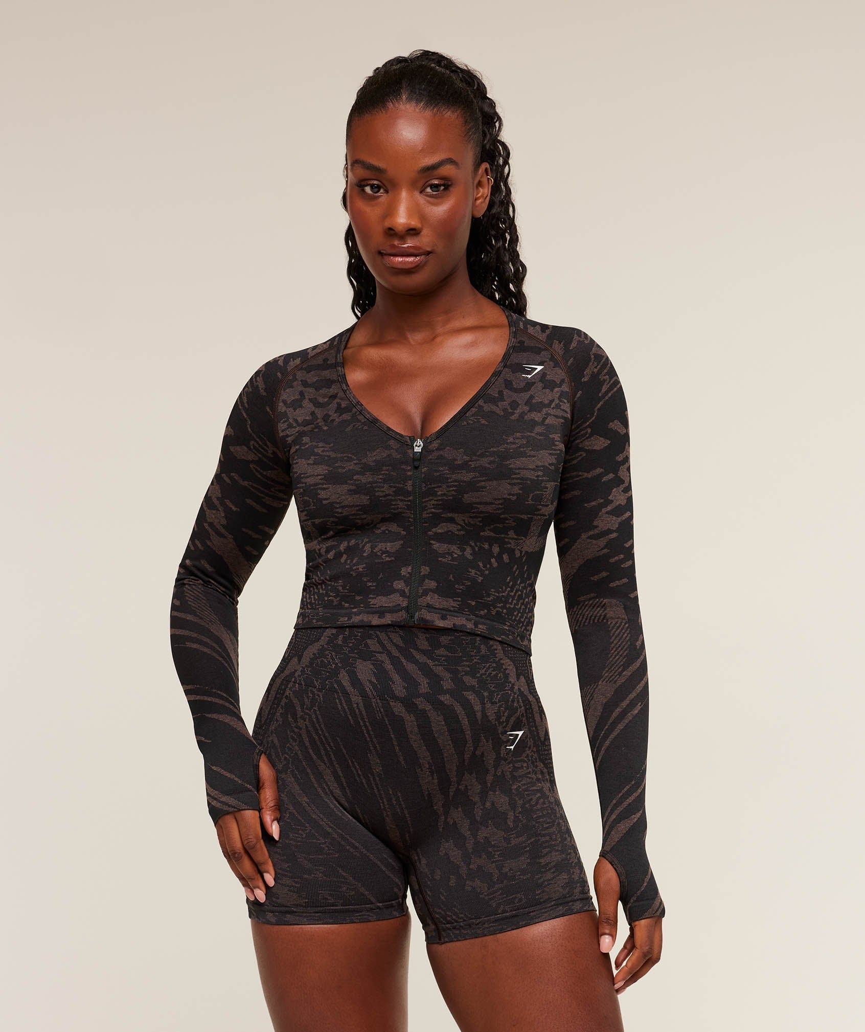 Gymshark Women's Gymshark Adapt Houndstooth Jacket Black