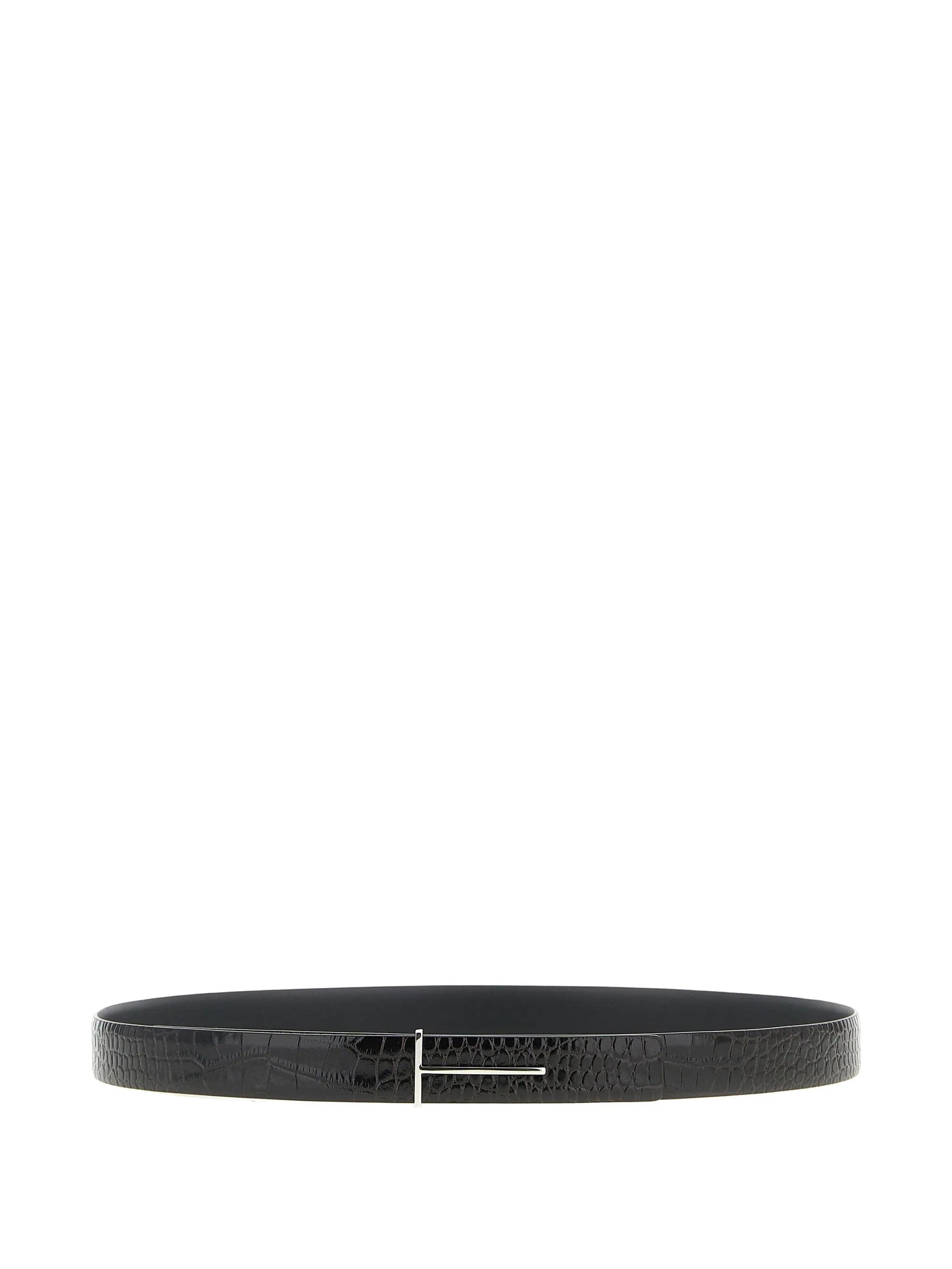 TOM FORD reversible python - print buckle belt