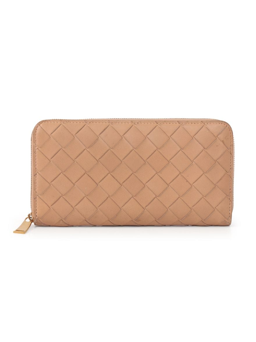 Bottega Veneta Knot Wallet (Beige)