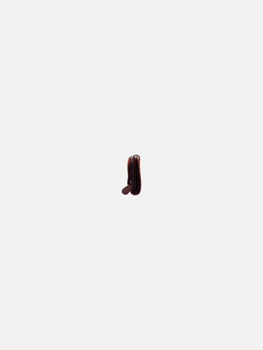 Bottega Veneta Red Intrecciato Continental Wallet