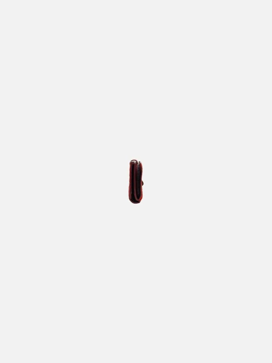 Bottega Veneta Red Intrecciato Continental Wallet