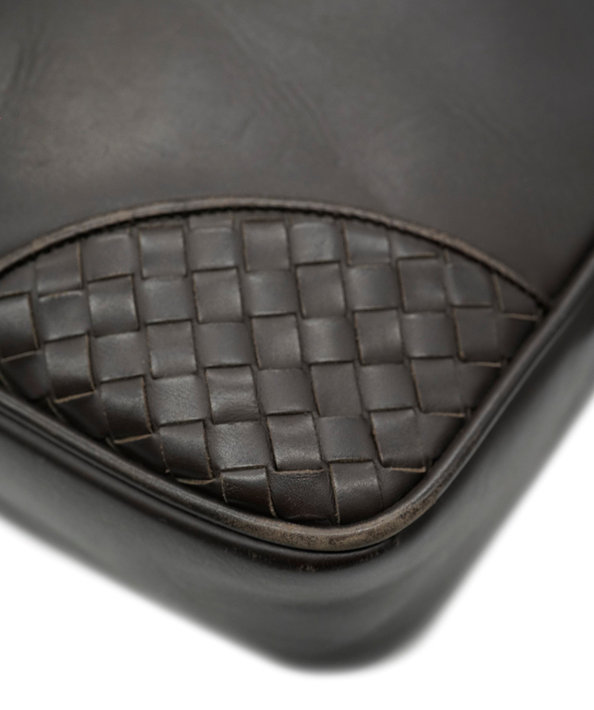 Bottega Veneta Intrecciato Trim Leather Briefcase - APC0006