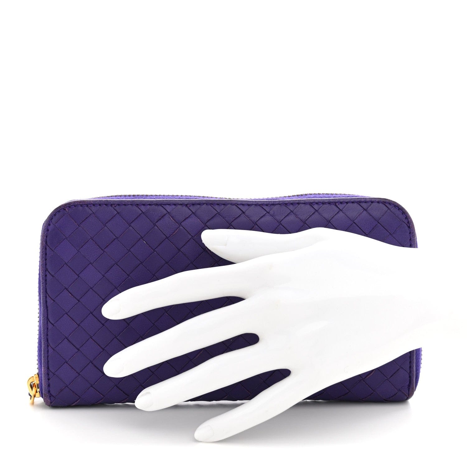 Bottega Veneta Nappa Intrecciato Zip Around Wallet Anemone