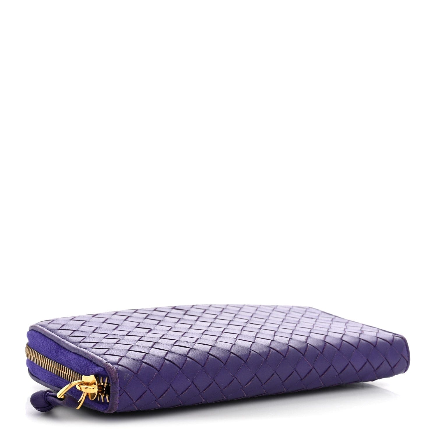 Bottega Veneta Nappa Intrecciato Zip Around Wallet Anemone