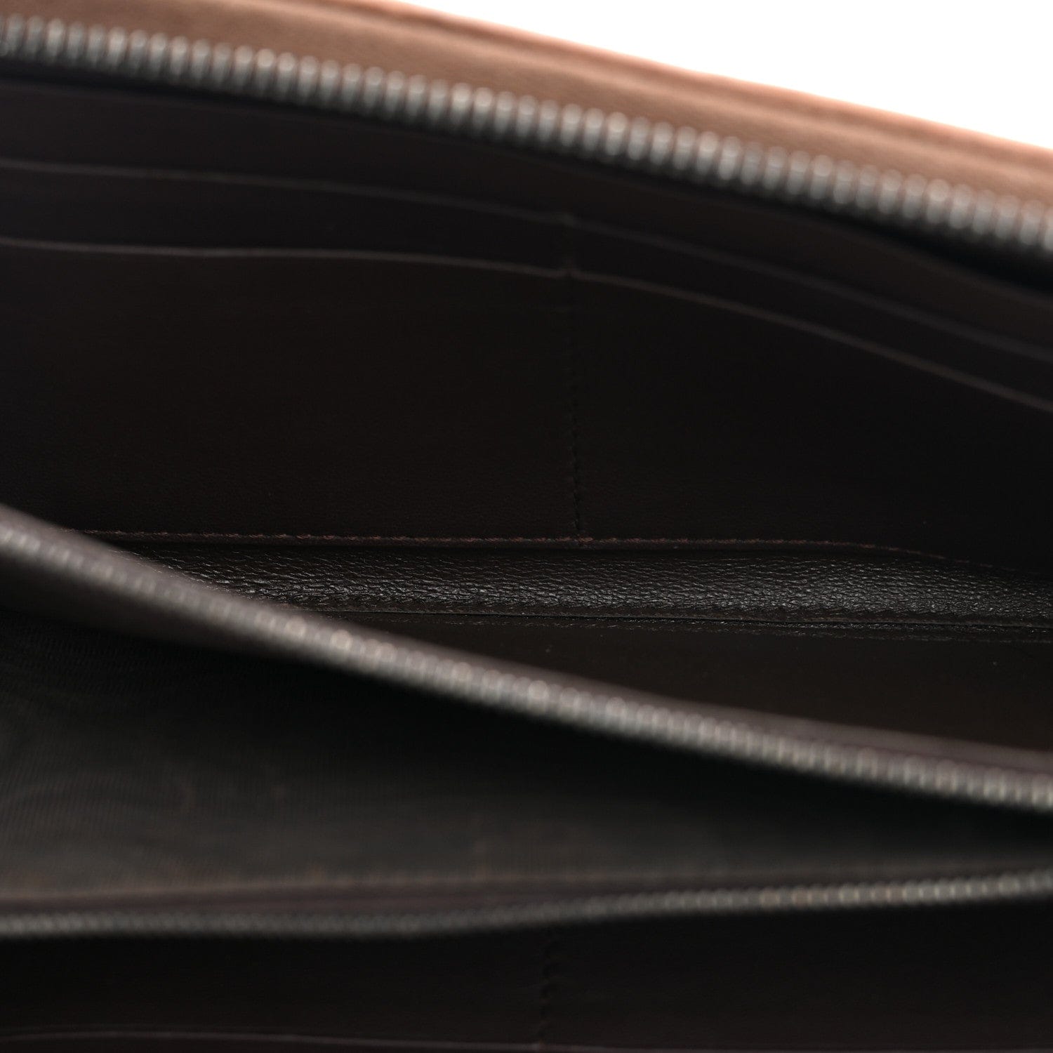Bottega Veneta Nappa Intrecciato Zip Around Wallet Brown