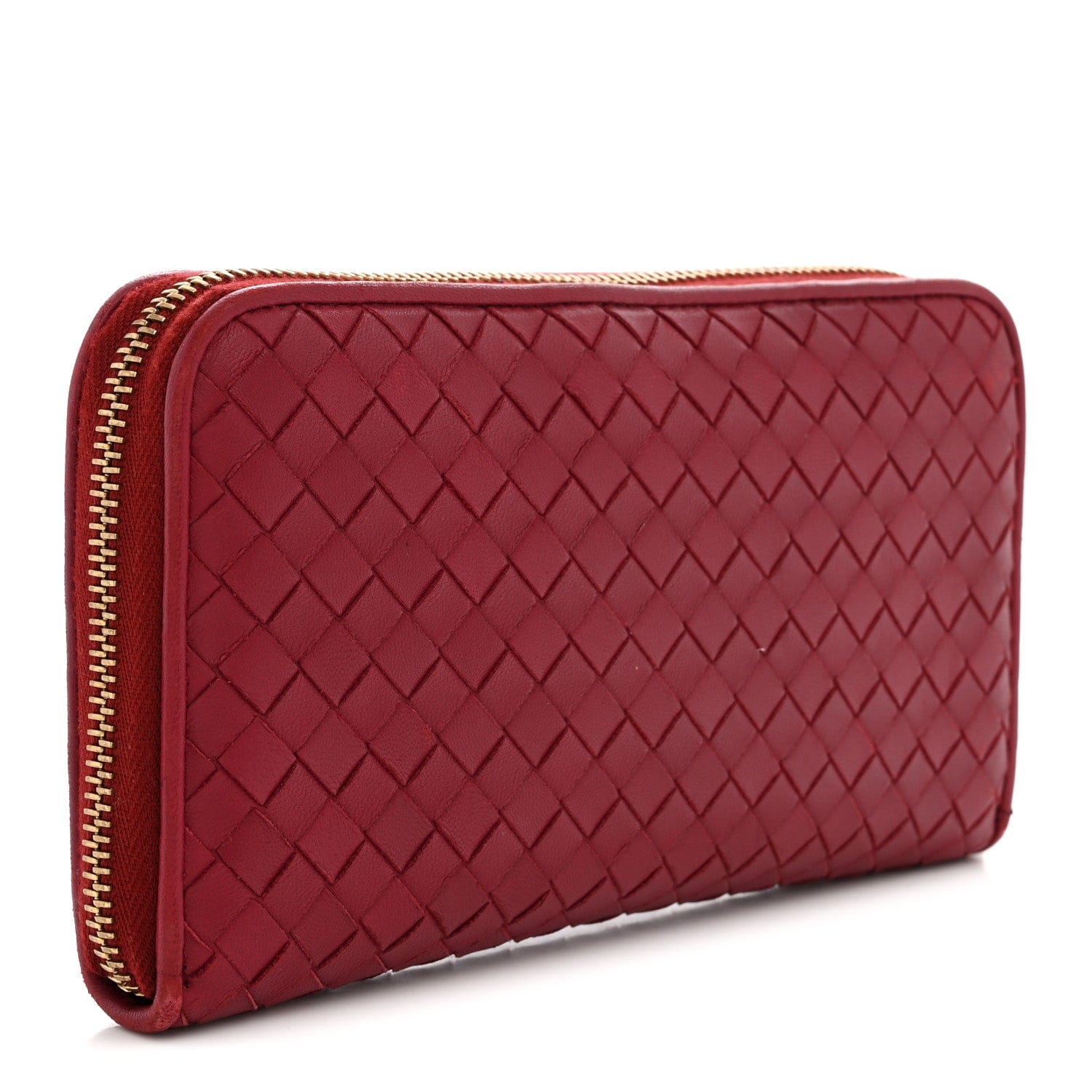 Bottega Veneta Nappa Intrecciato Zip Around Wallet Eclipse