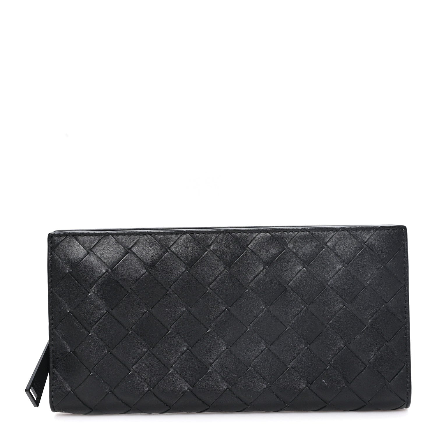 Bottega Veneta Nappa Intrecciato Zip Around Wallet Black
