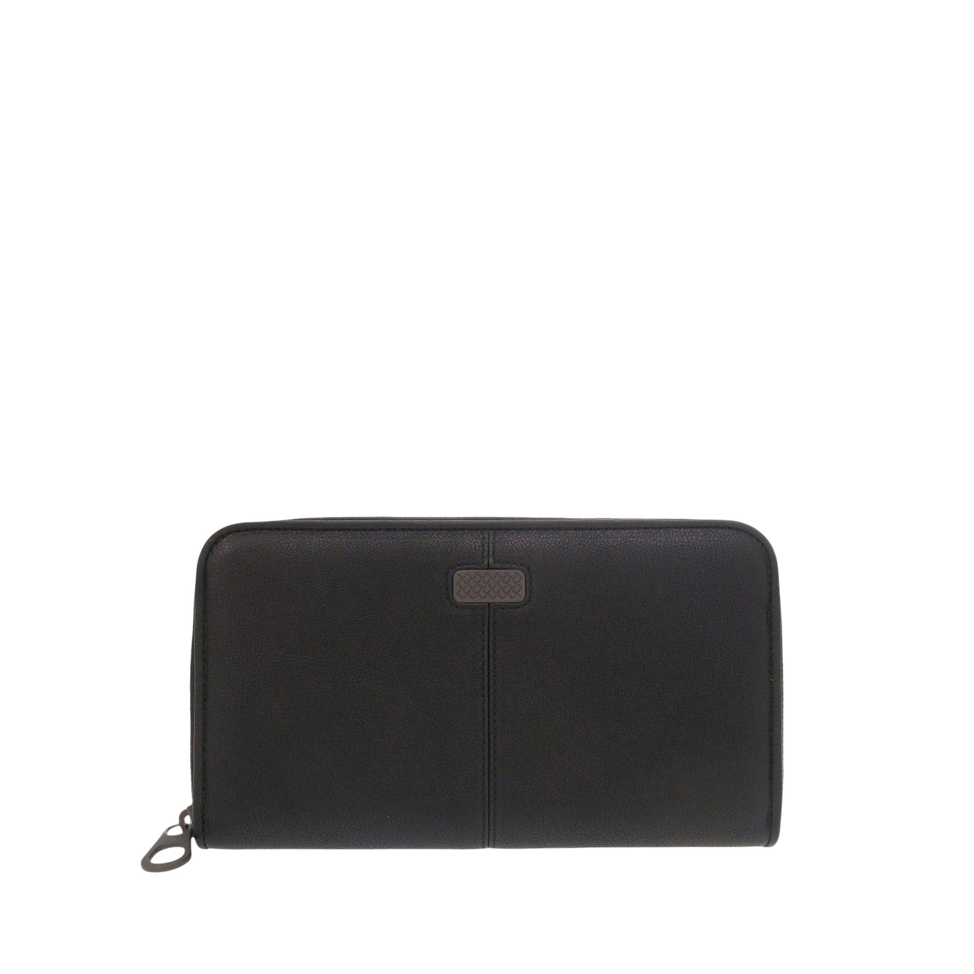 Bottega Veneta Grained Leather Zip Around Organizer Long Wallet