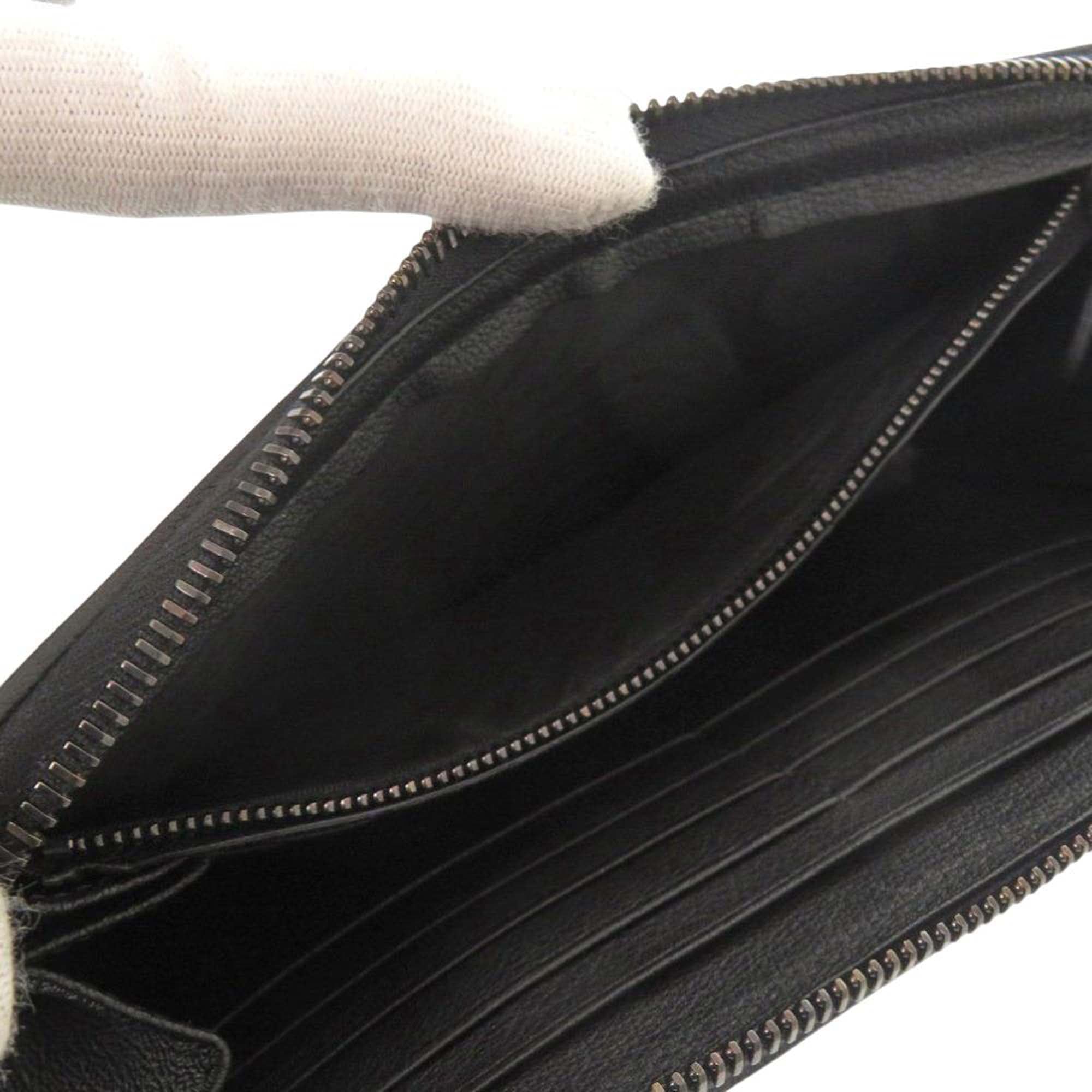 Bottega Veneta Grained Leather Zip Around Organizer Long Wallet