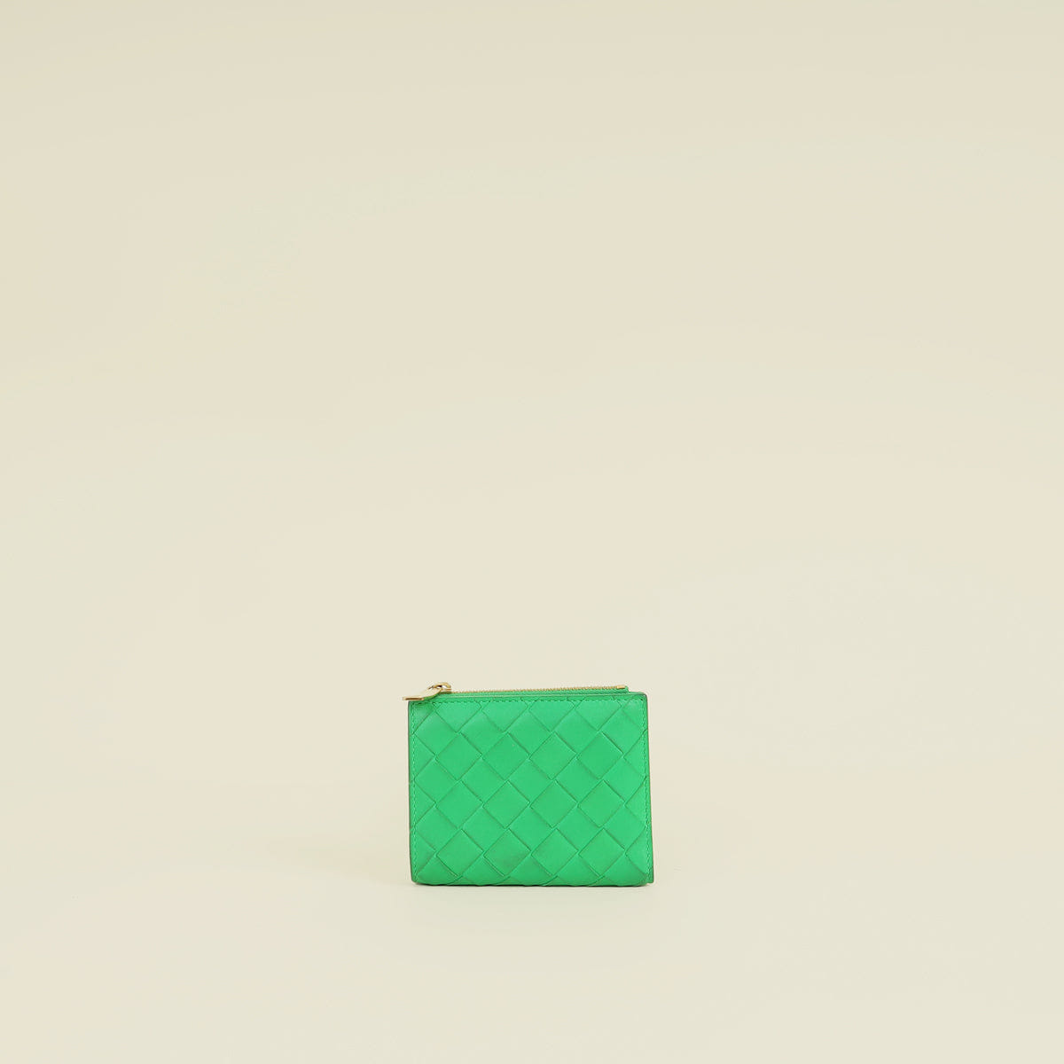 Bottega Veneta Parakeet Intrecciato Small Bi - Fold Wallet