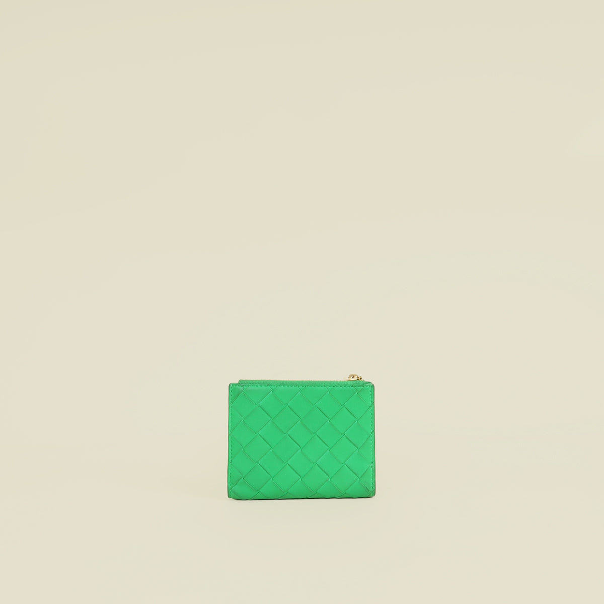 Bottega Veneta Parakeet Intrecciato Small Bi - Fold Wallet
