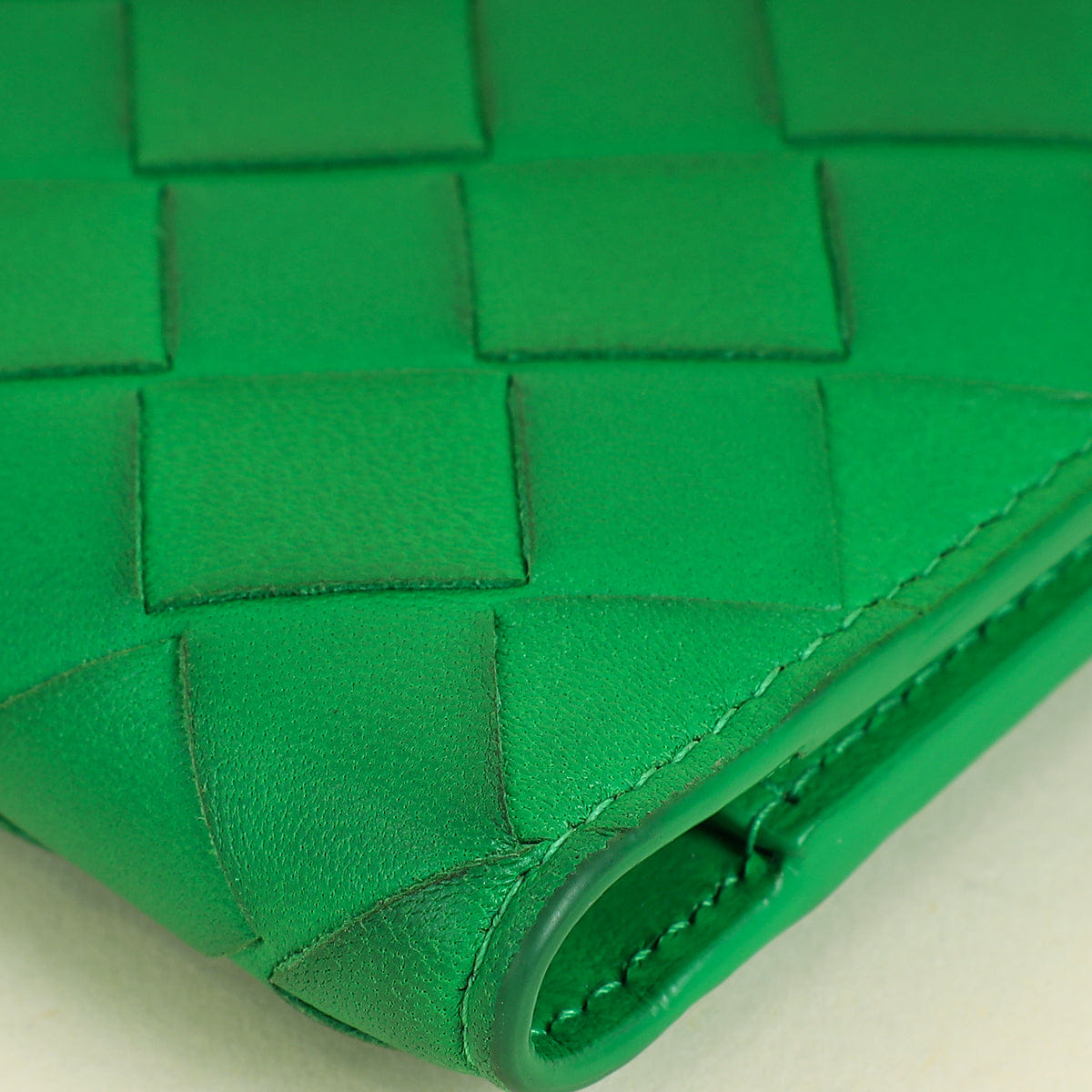 Bottega Veneta Parakeet Intrecciato Small Bi - Fold Wallet