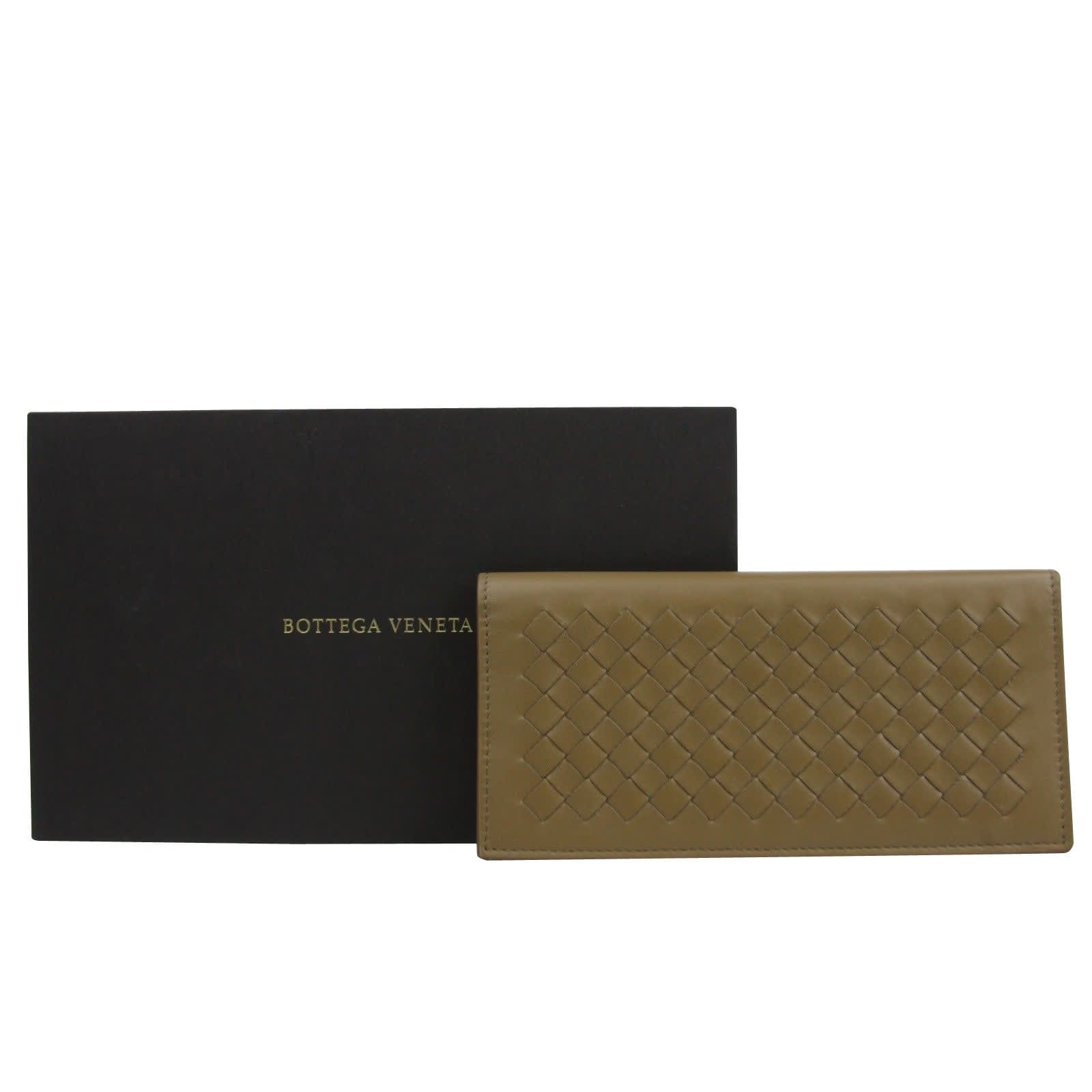 Bottega Veneta Men's Woven Long Leather Bifold Wallet