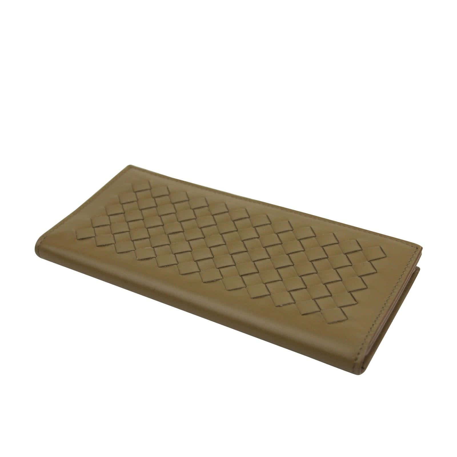 Bottega Veneta Men's Woven Long Leather Bifold Wallet