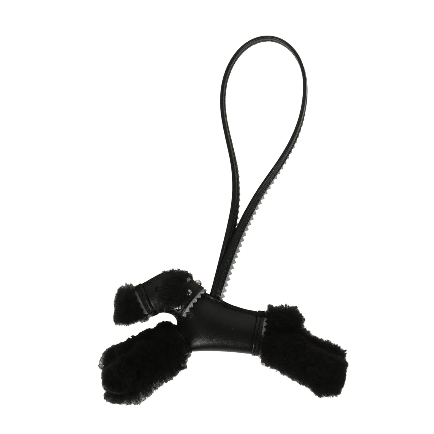 Hermes Rock Budy Apic Charm Black, Gris Pantin Milo Lambskin and Merino Wool Palladium Hardware