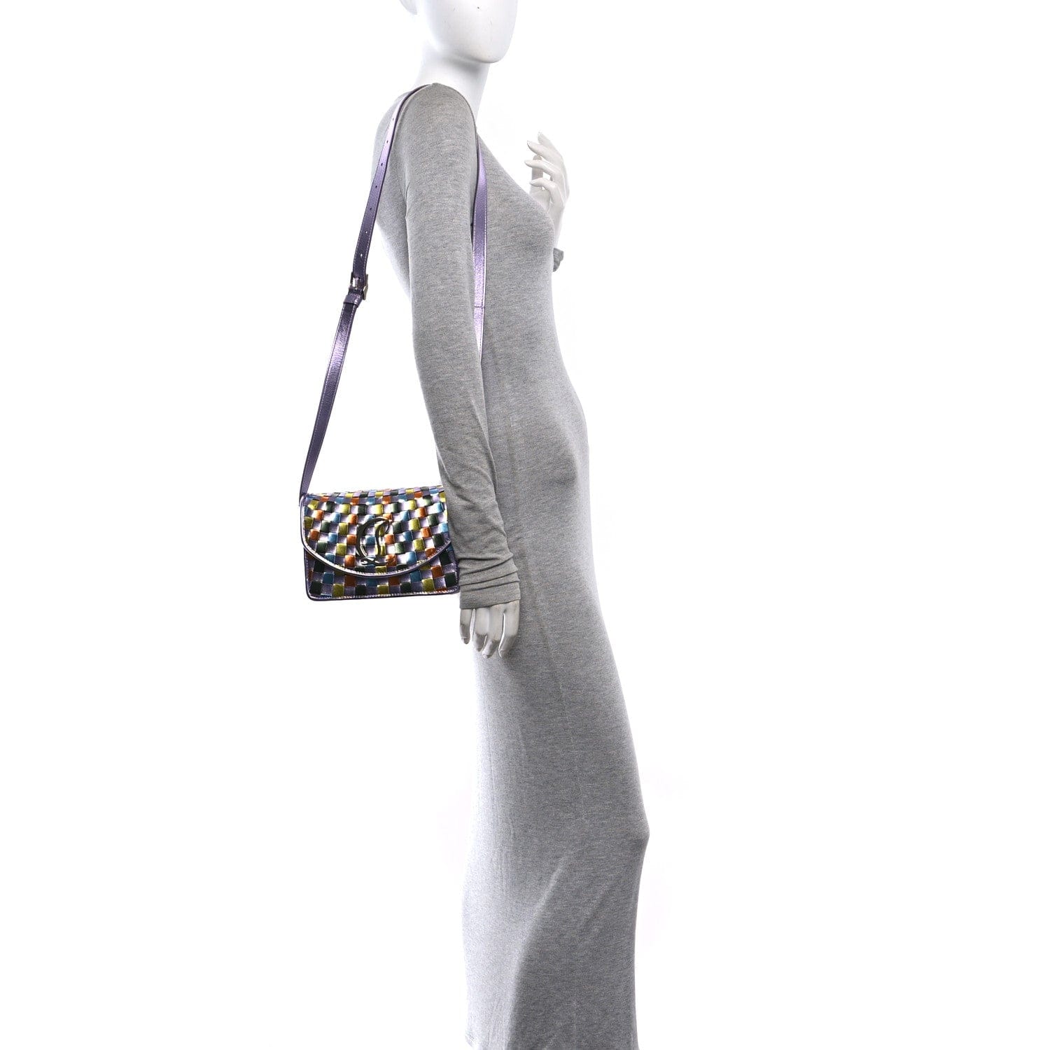 Christian Louboutin Metallic Nappa Loubi54 Crossbody Bag Multicolor