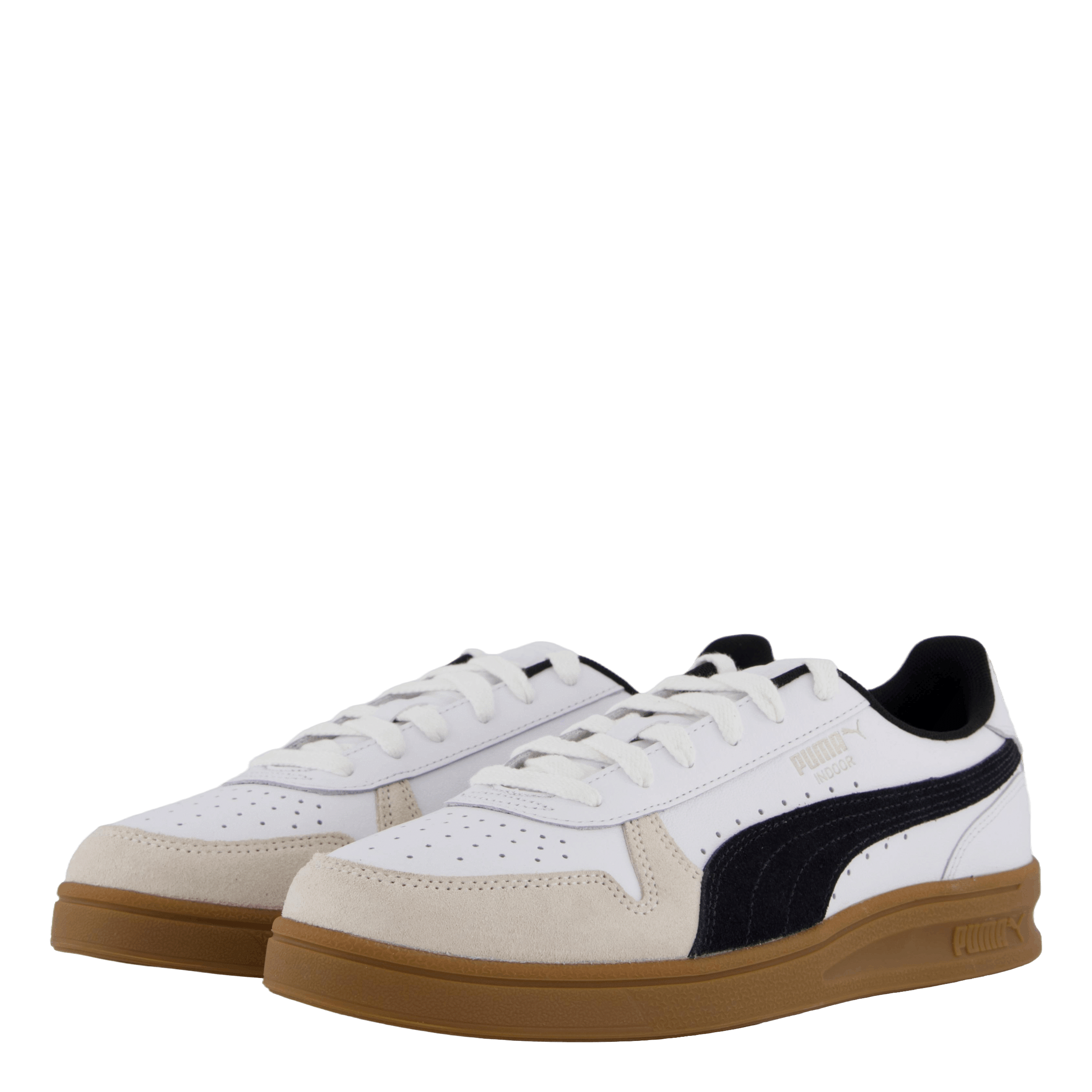 Puma Indoor White - dark Myrtle - gum
