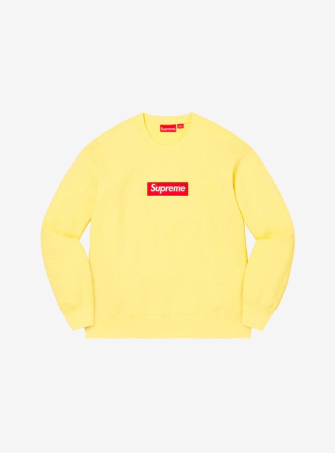 Supreme Box Logo Crewneck Pale Yellow (FW22)