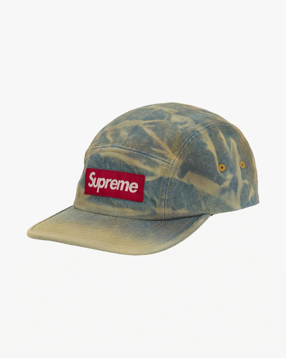 SUPREME FW25 DENIM WASHED INDIGO CAMP CAP