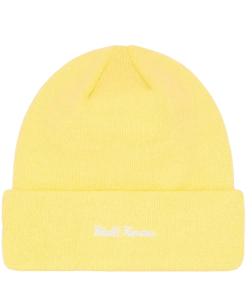 Supreme New Era Box Logo Beanie (FW22) Pale Yellow