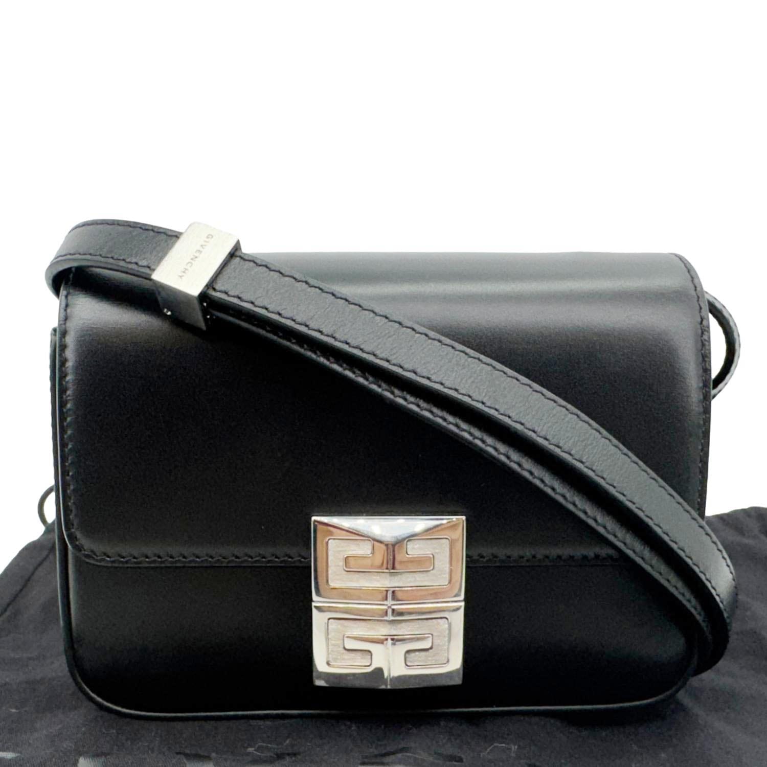 GIVENCHY 4 g Small Smooth Leather Crossbody Bag Black