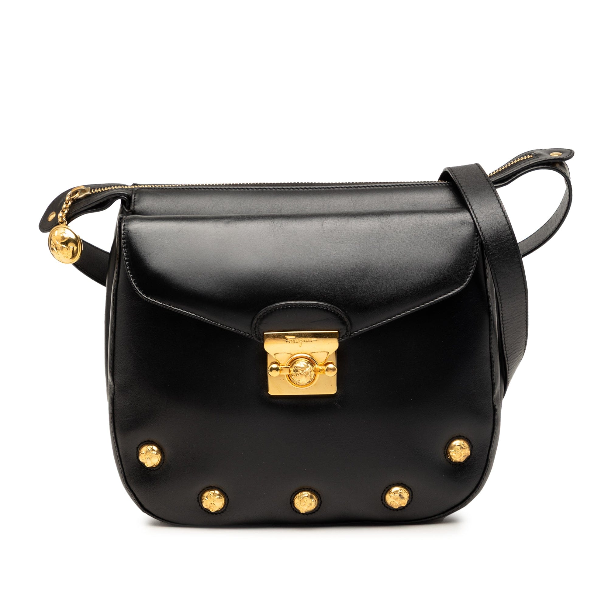 Ferragamo Studded Leather Crossbody