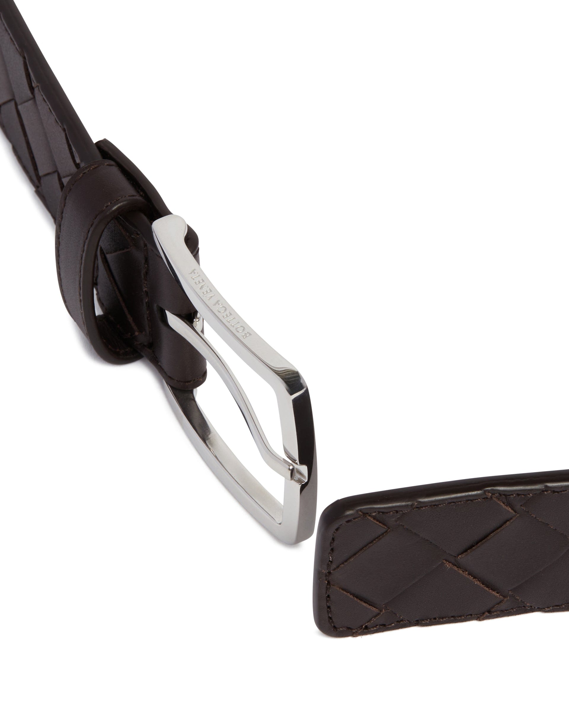 Bottega Veneta Cintura Intrecciato Marrone