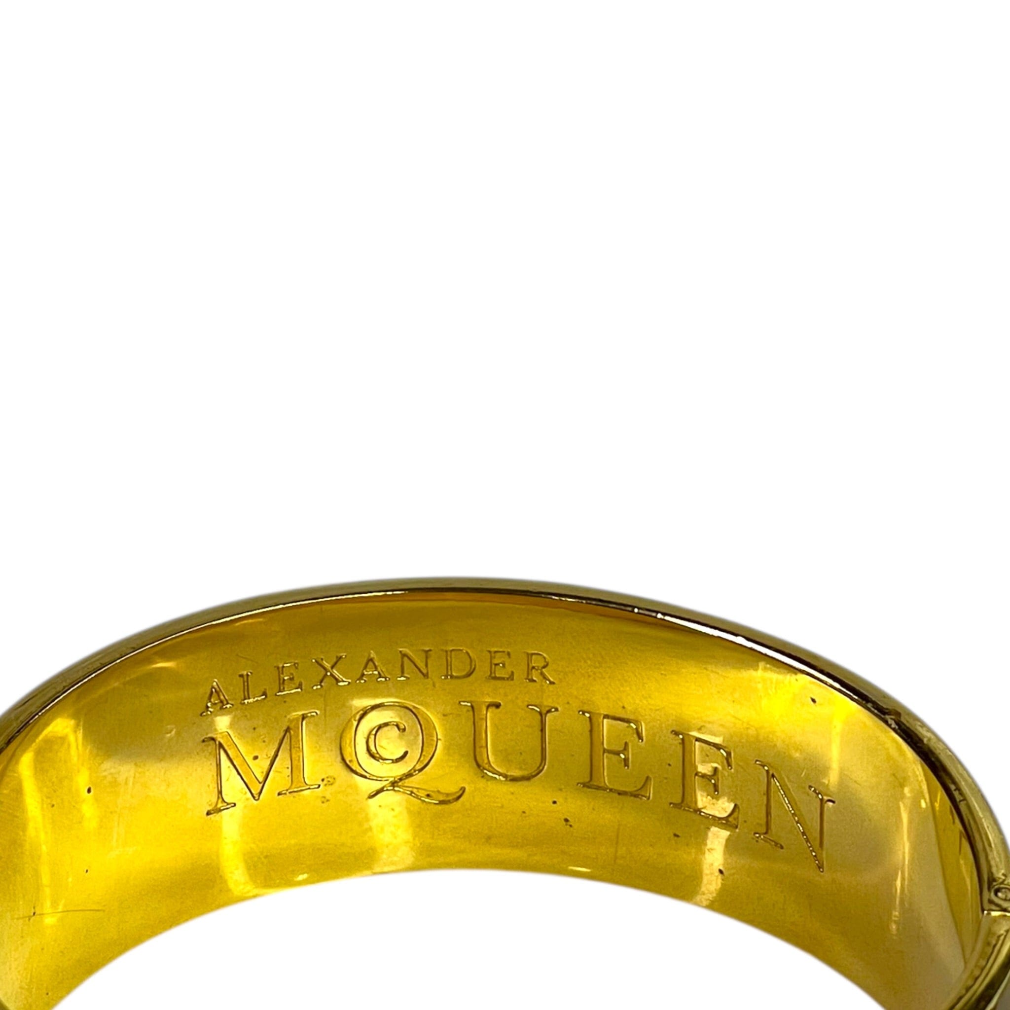 Alexander McQueen Bracelet Enamel Skull Hinged Cuff