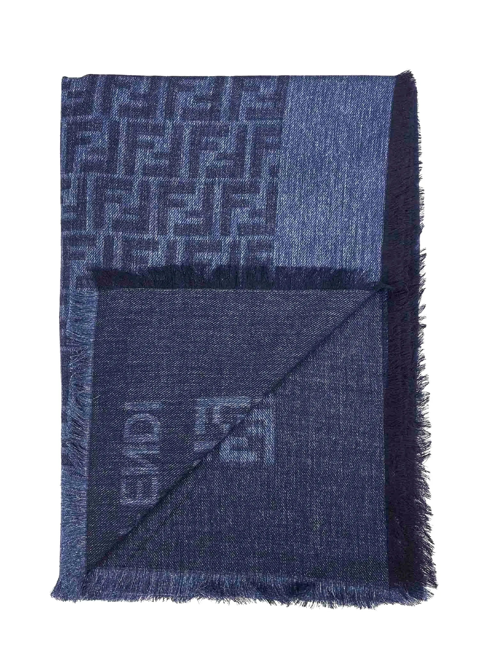 Fendi FF motif fringed shawl