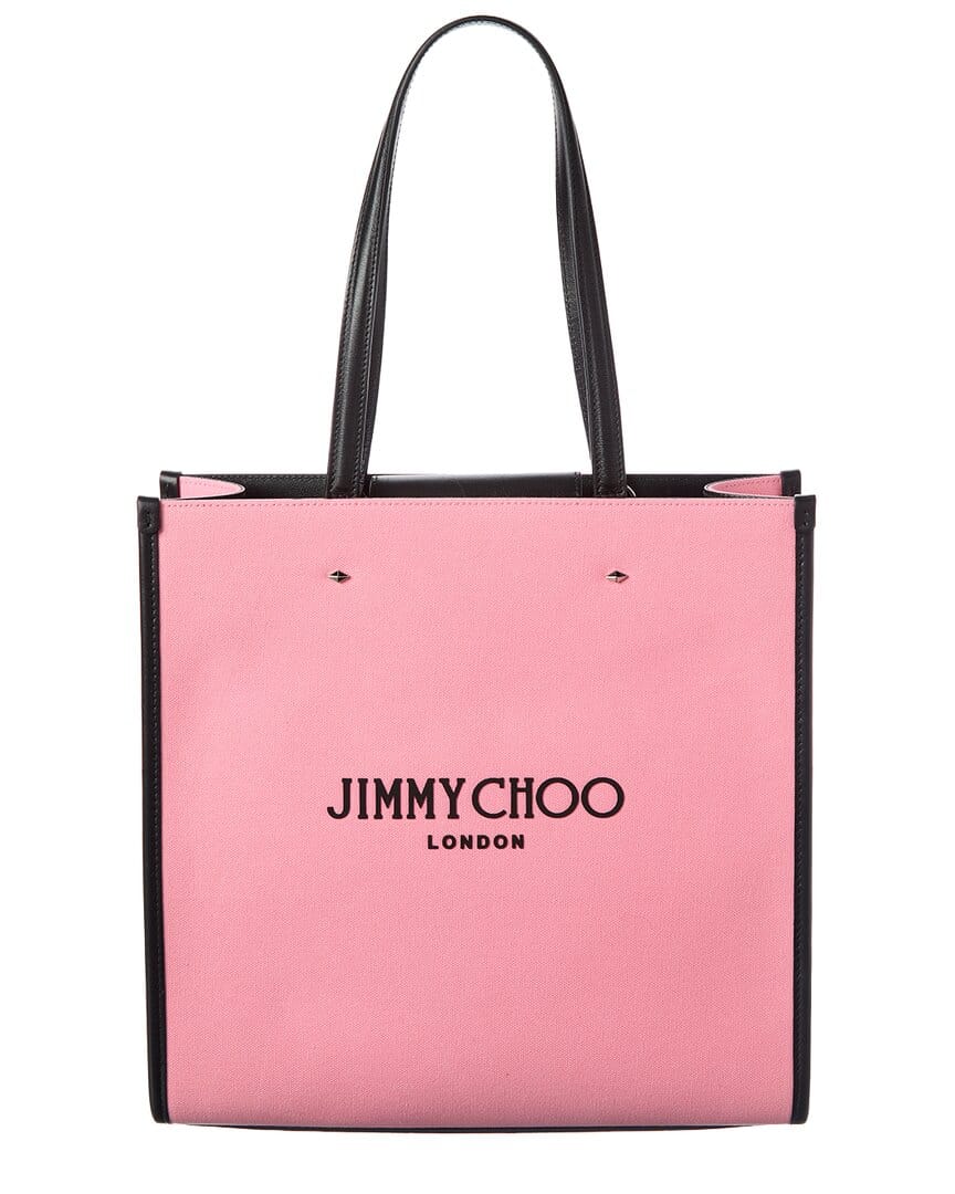 Jimmy Choo N/S Canvas & Leather Tote