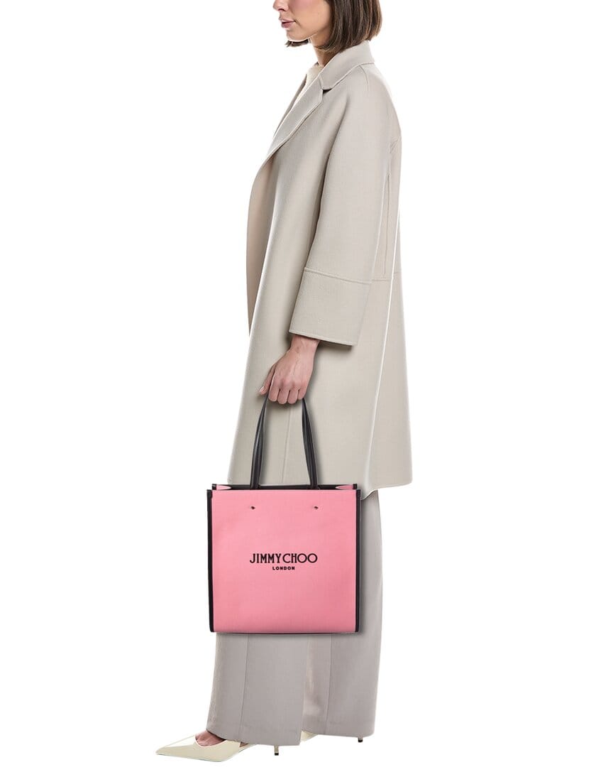 Jimmy Choo N/S Canvas & Leather Tote