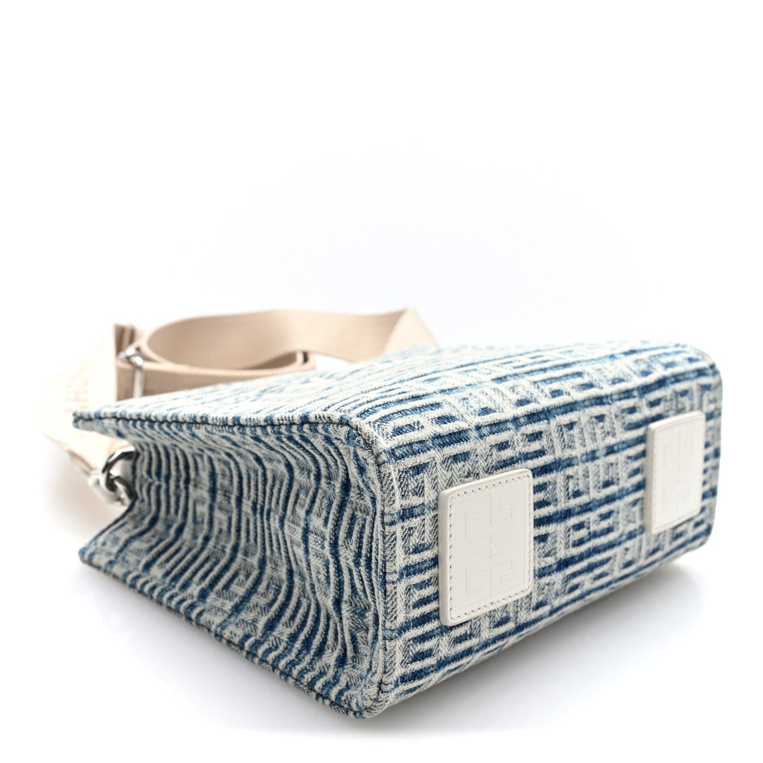 Givenchy Washed Denim Mini G Shopping Tote Blue