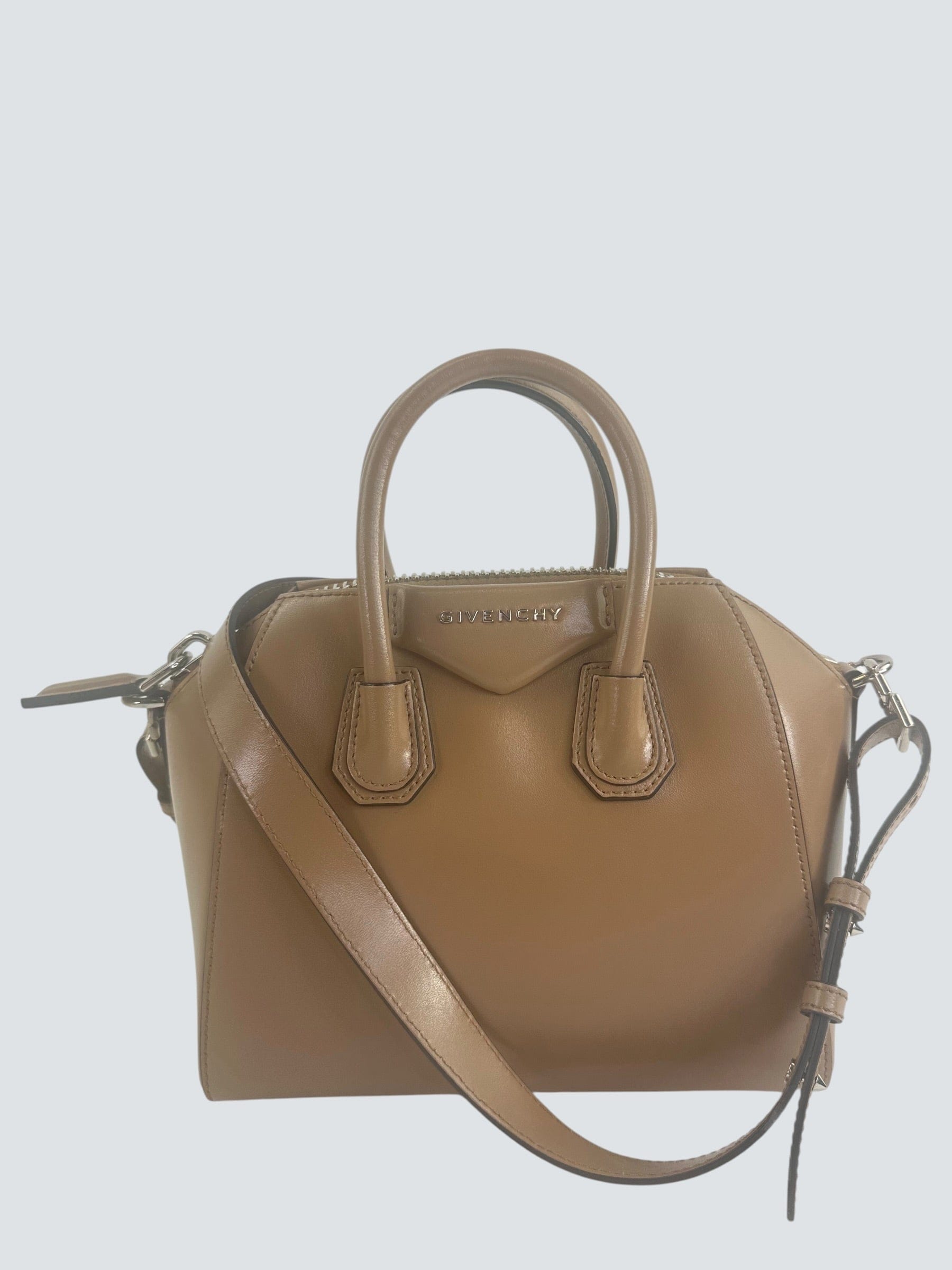 Givenchy Brown Leather Mini Antigona Handbag