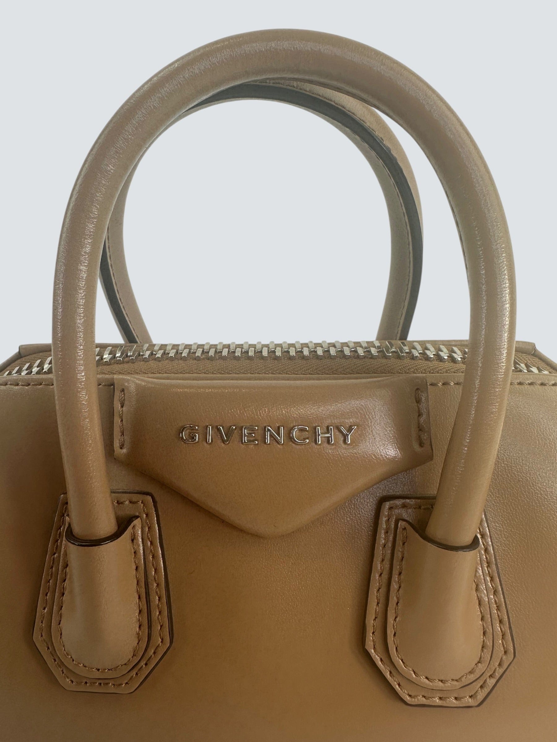 Givenchy Brown Leather Mini Antigona Handbag