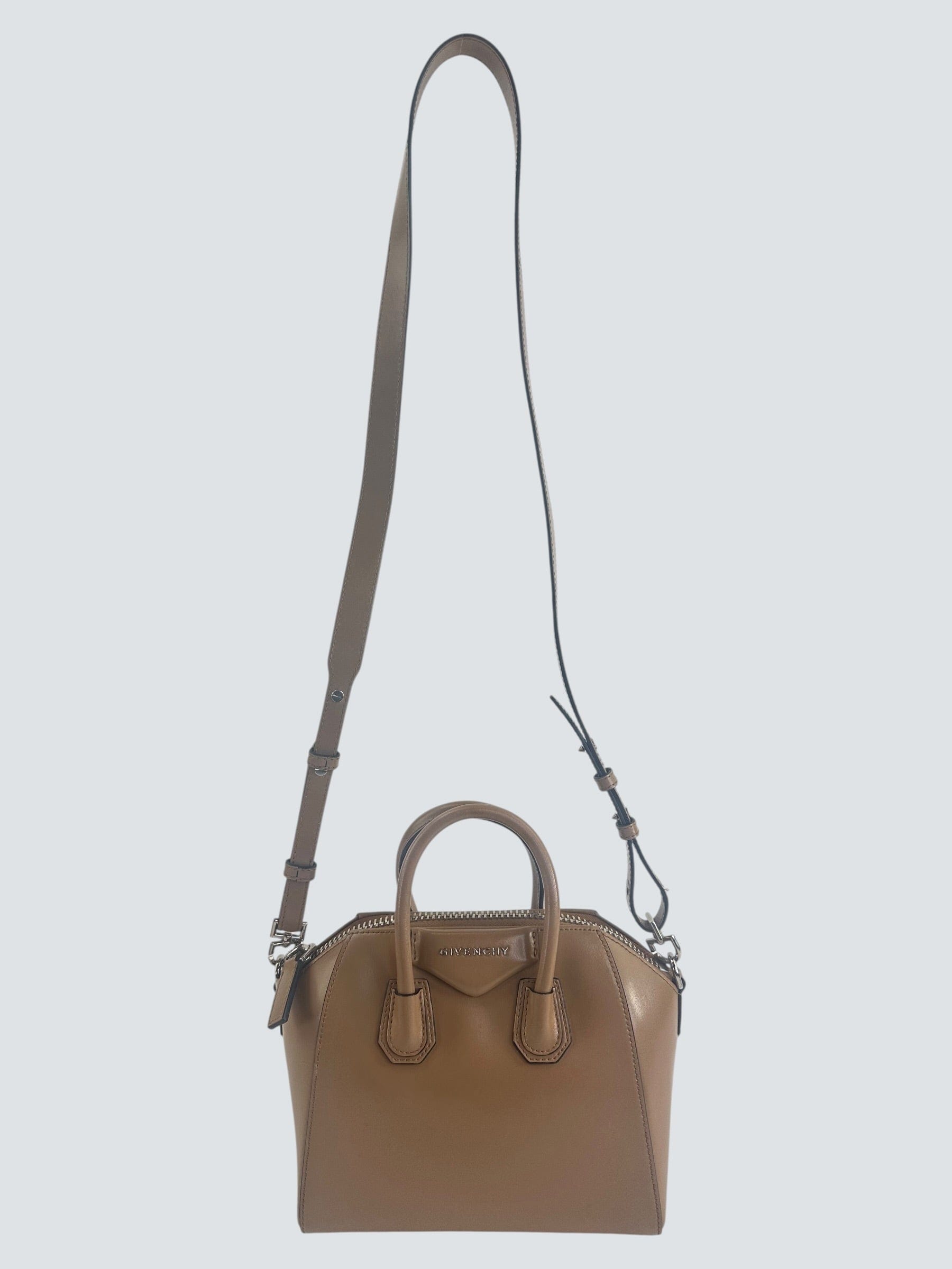 Givenchy Brown Leather Mini Antigona Handbag