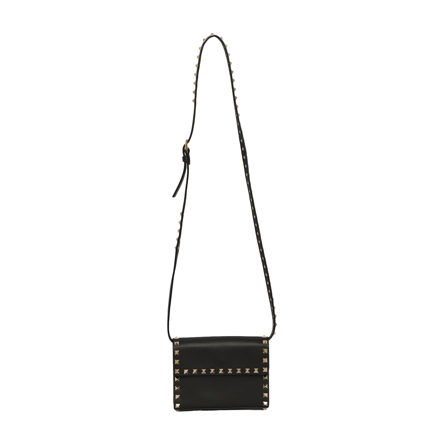 VALENTINO GARAVANI ROCKSTUD GRAINY CALFSKIN CROSSBODY BAG