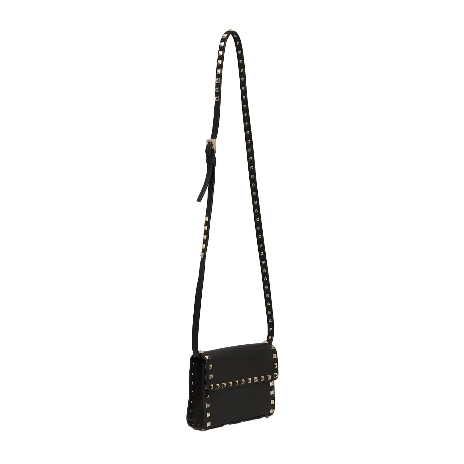 VALENTINO GARAVANI ROCKSTUD GRAINY CALFSKIN CROSSBODY BAG