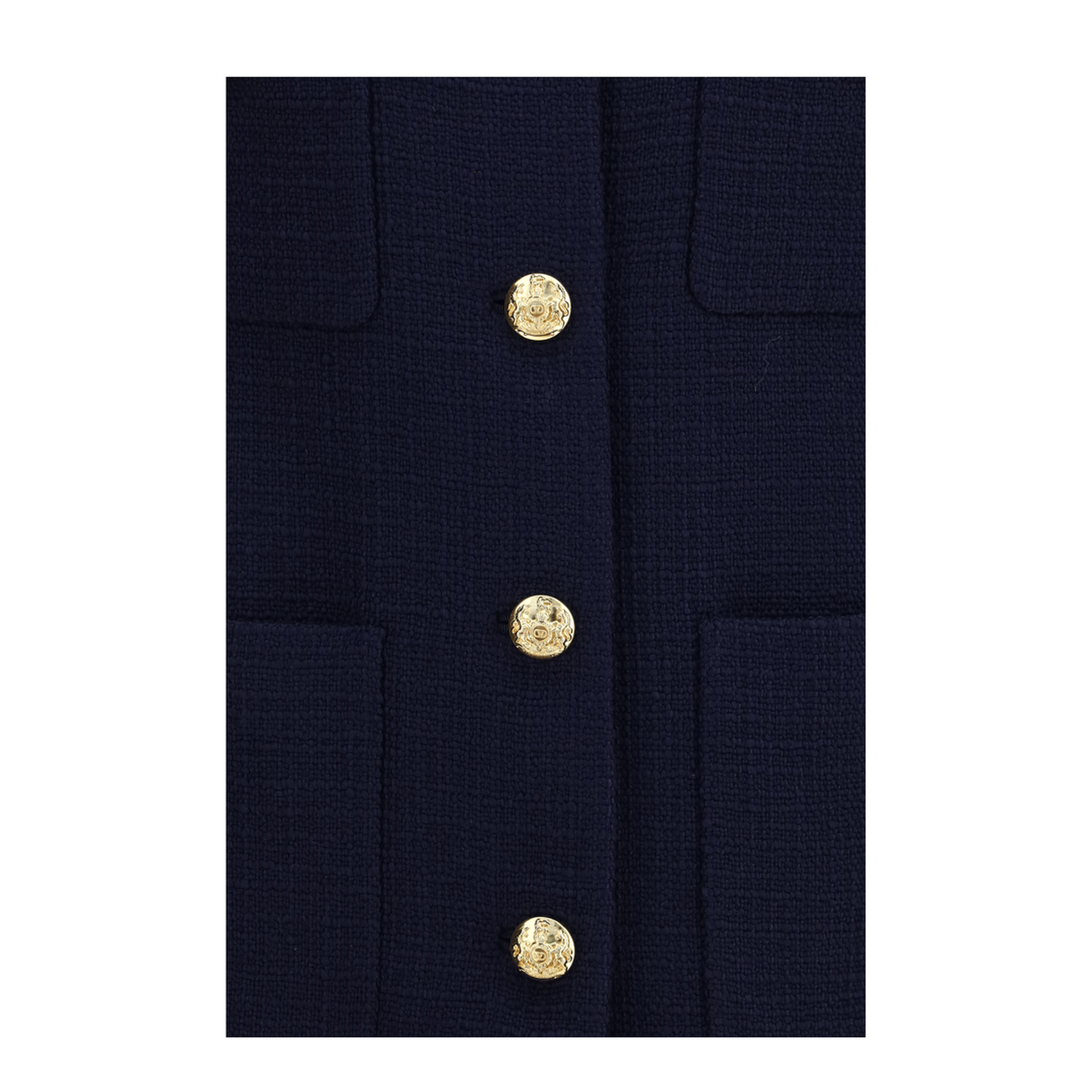 Valentino Wool Tweed Caban Coat